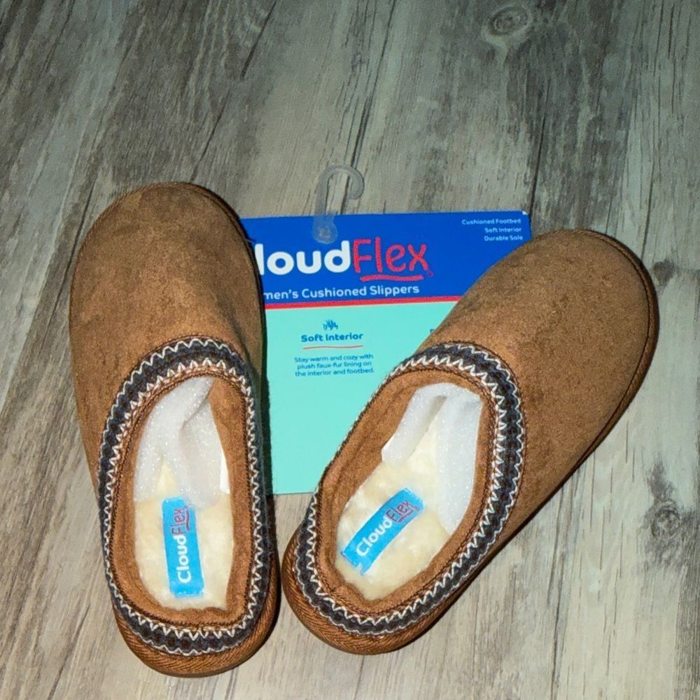 Women's Brown Cushioned Slippers